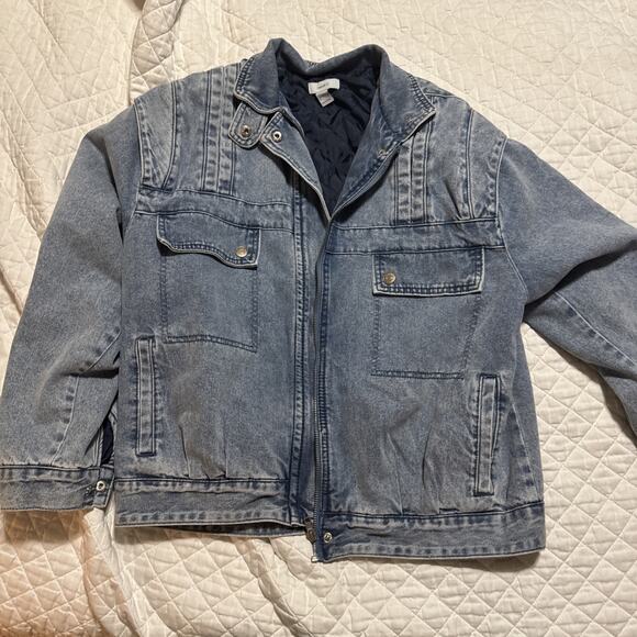 forever 21 denim insulated jacket men small - Picture 1 of 14